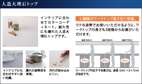 人造大理石トップ