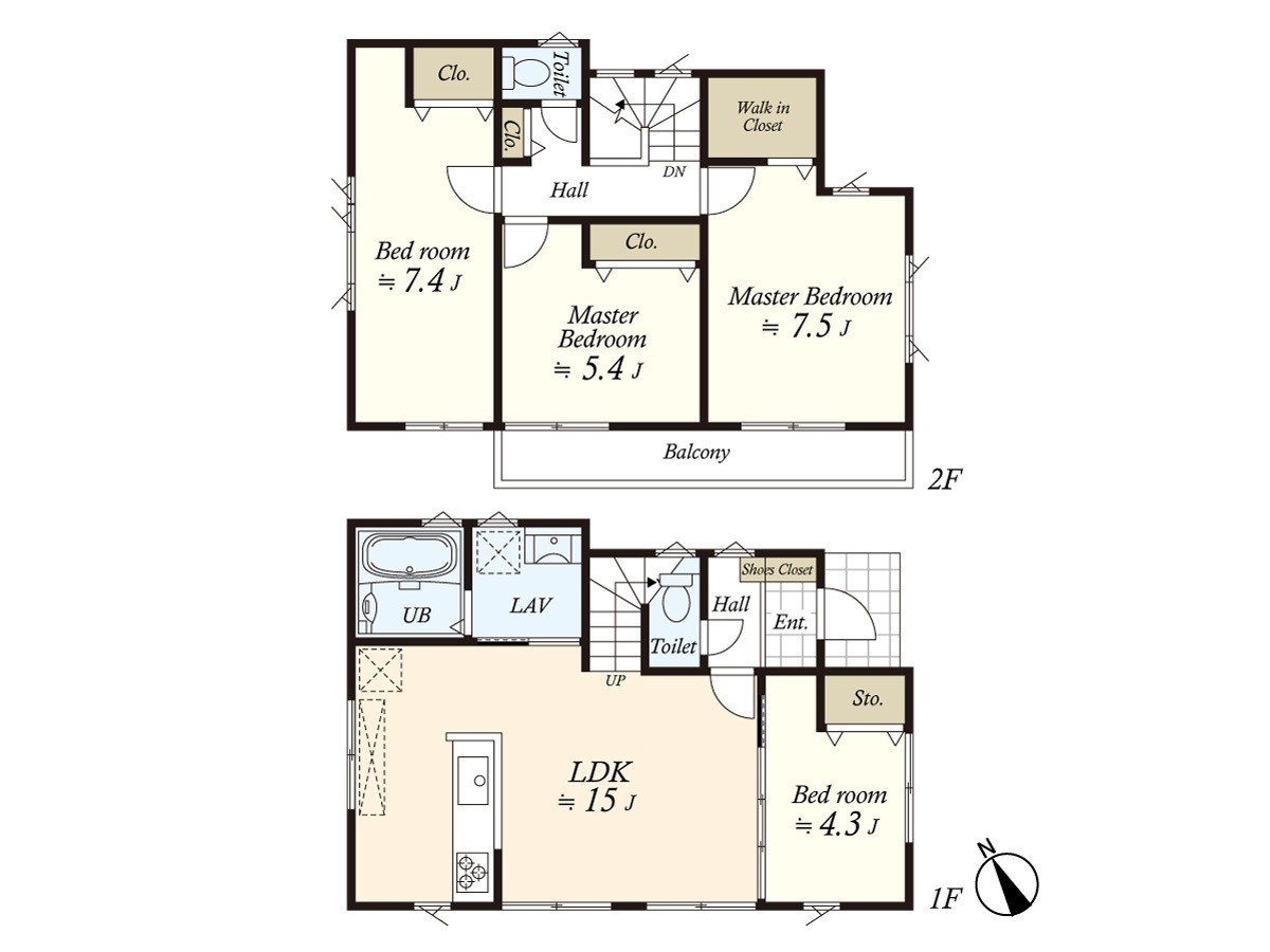 （建物プラン例）丁寧な打ち合わせにてヒアリングを行い、お客様のお好きな間取をプランニングいたします。