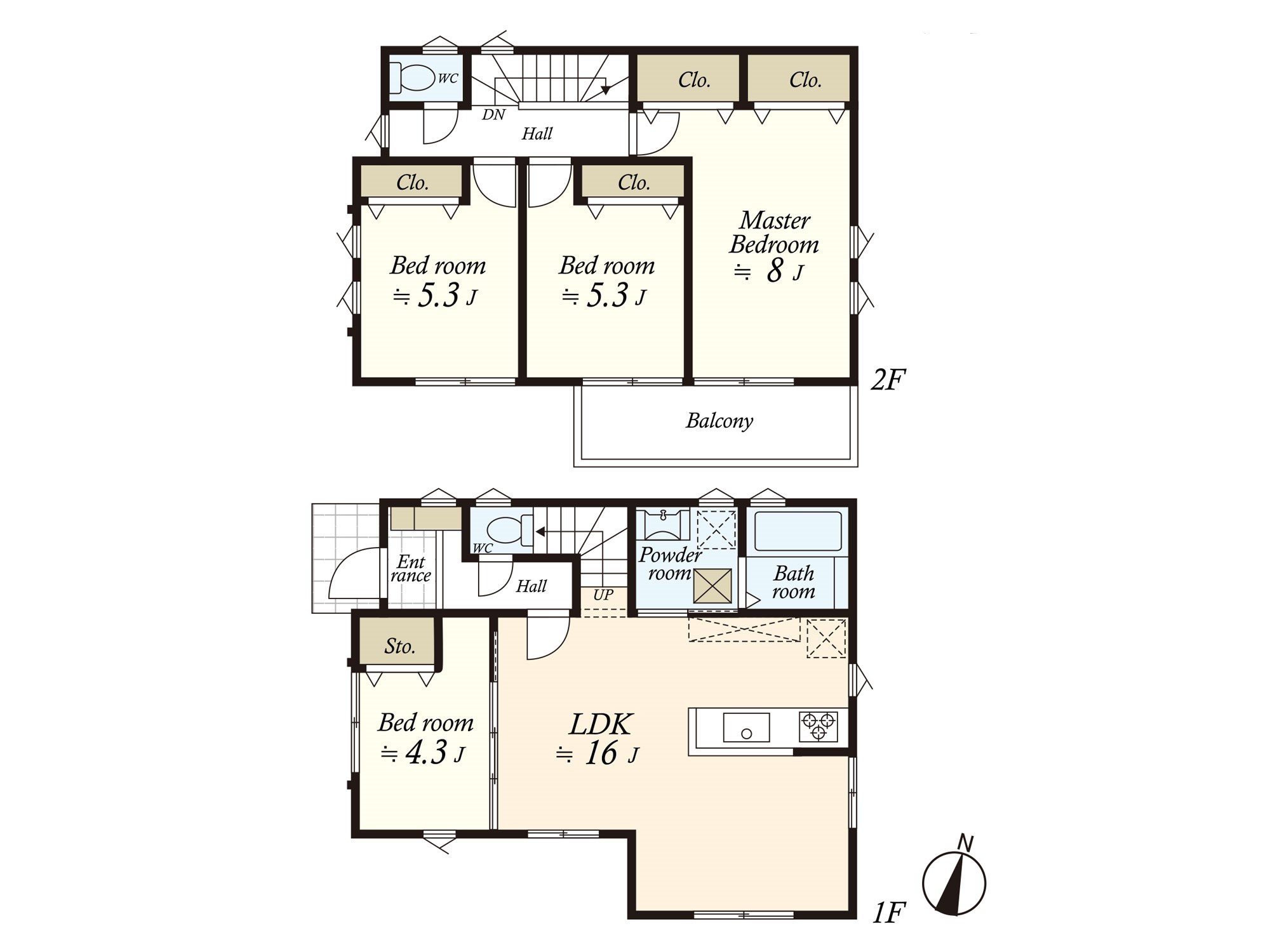 （建物プラン例）丁寧な打ち合わせにてヒアリングを行い、お客様のお好きな間取をプランニングいたします。