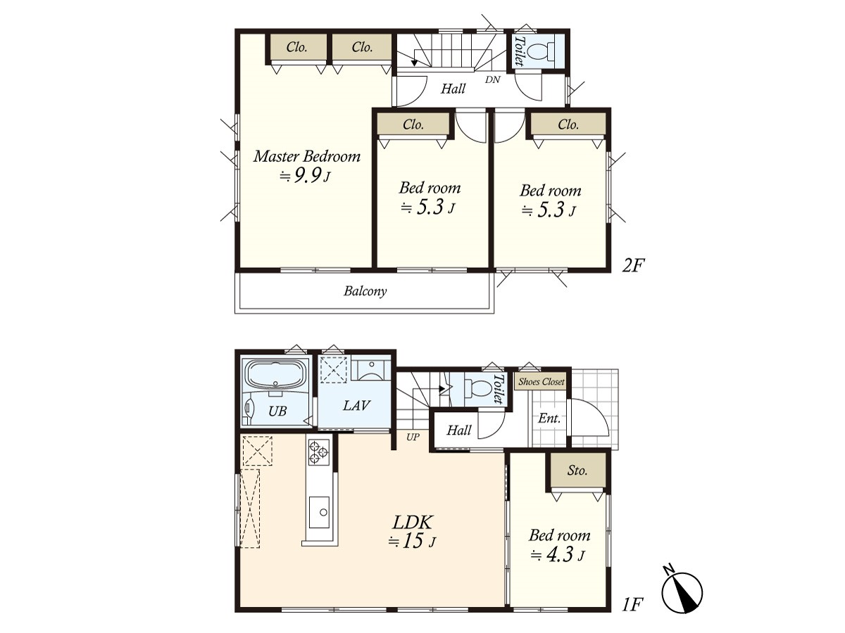 （建物プラン例）丁寧な打ち合わせにてヒアリングを行い、お客様のお好きな間取をプランニングいたします。