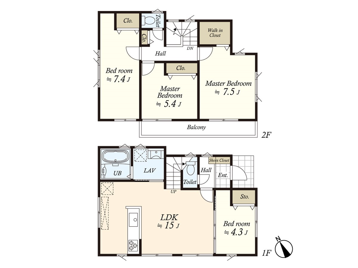 （建物プラン例）丁寧な打ち合わせにてヒアリングを行い、お客様のお好きな間取をプランニングいたします。