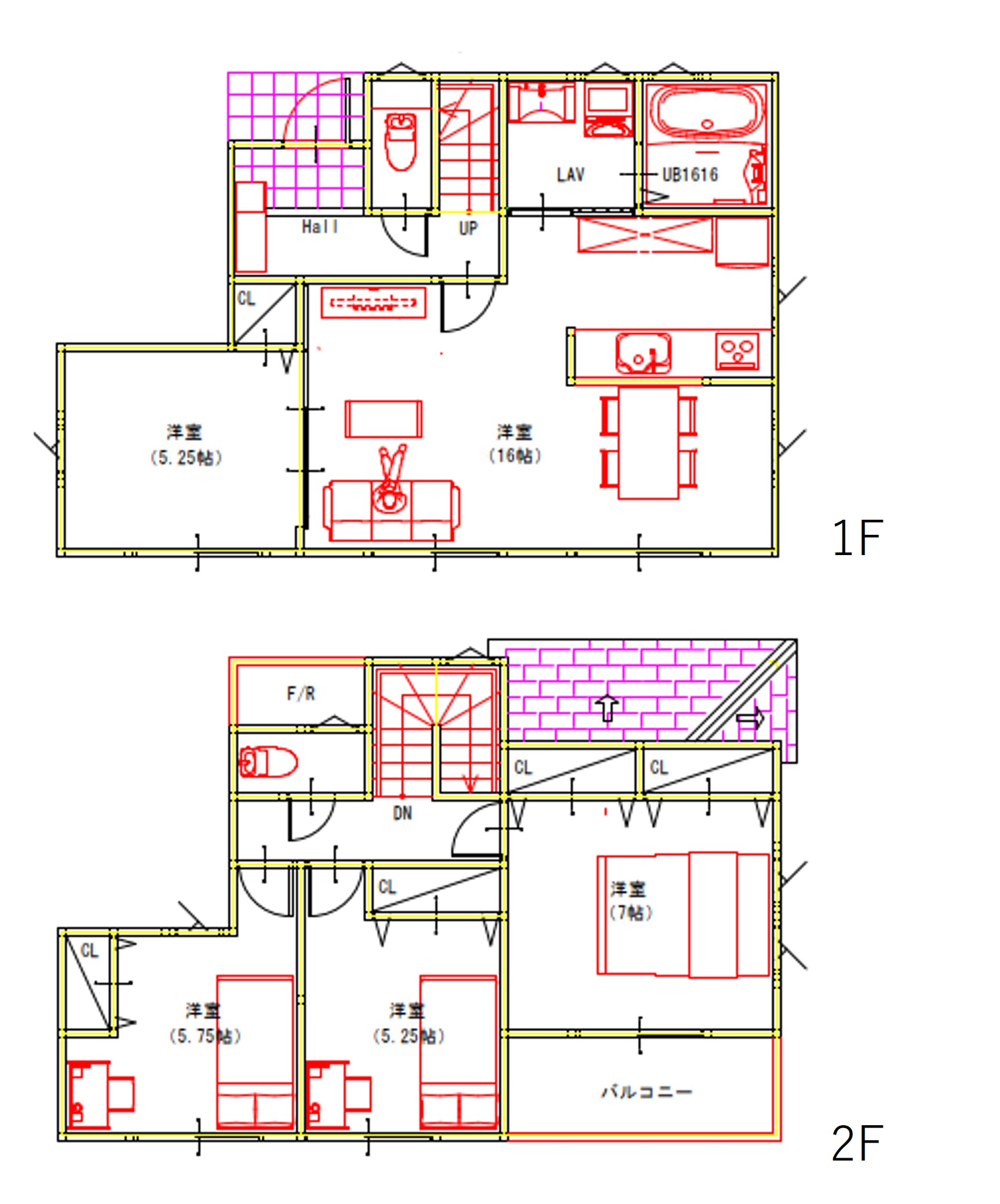 （建物プラン例）丁寧な打ち合わせにてヒアリングを行い、お客様のお好きな間取をプランニングいたします。
