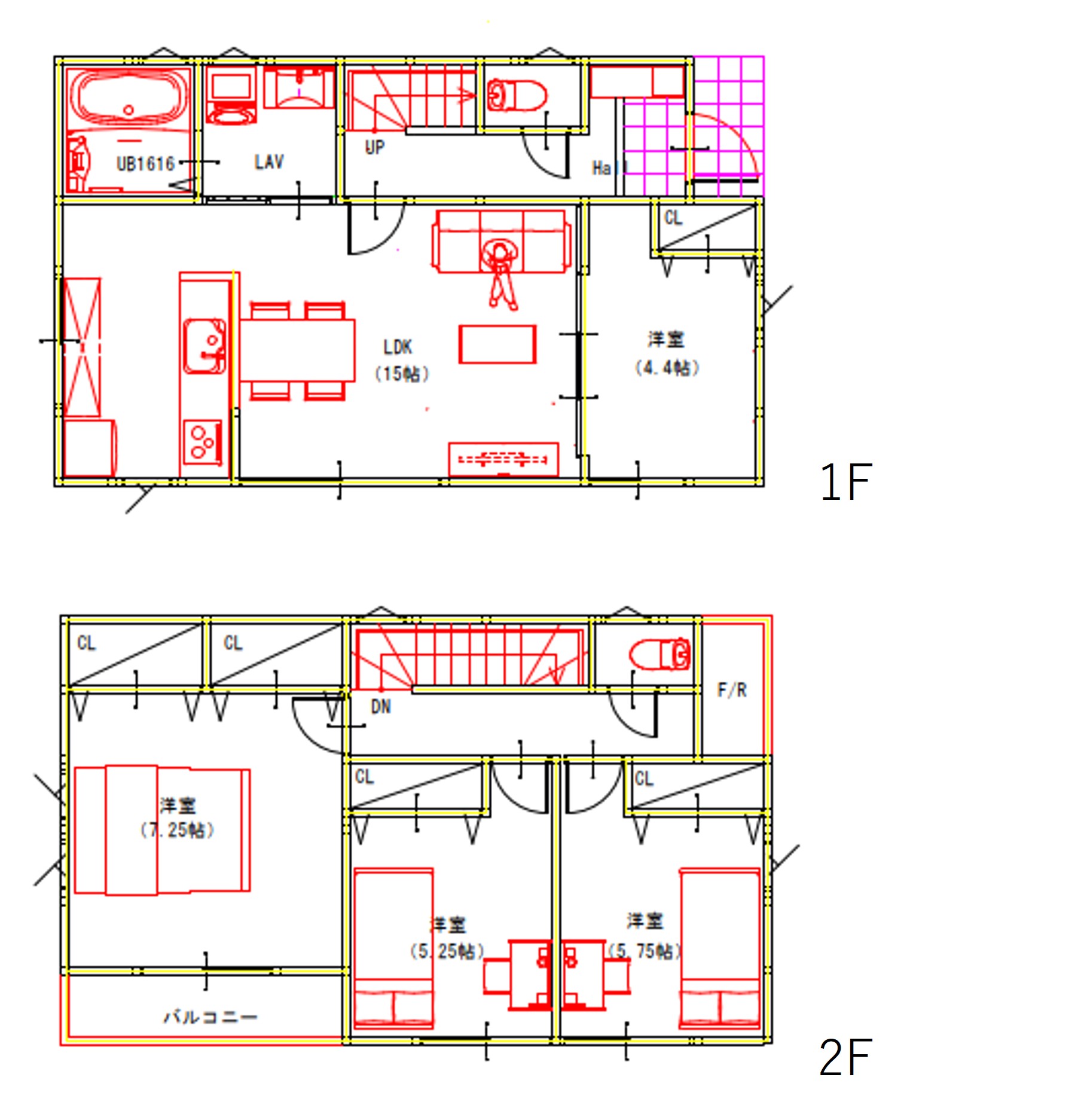 （建物プラン例）丁寧な打ち合わせにてヒアリングを行い、お客様のお好きな間取をプランニングいたします。