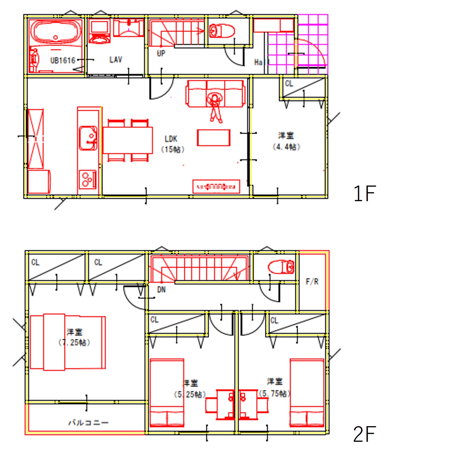 （建物プラン例）丁寧な打ち合わせにてヒアリングを行い、お客様のお好きな間取をプランニングいたします。