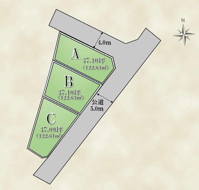 【全体区画図】寧な打ち合わせにてヒアリングを行い、お客様のお好きな間取をプランニングいたします。