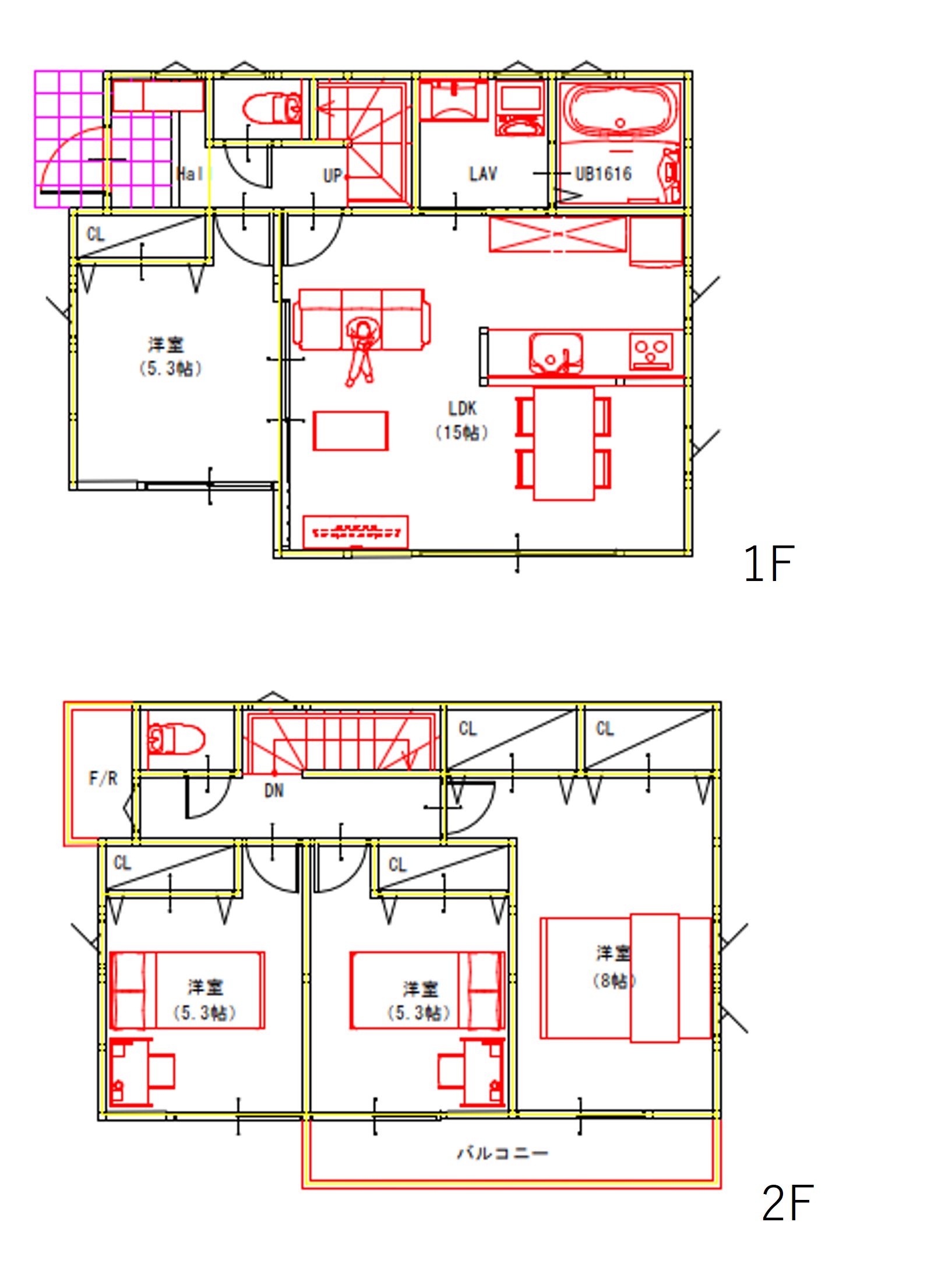 （建物プラン例）丁寧な打ち合わせにてヒアリングを行い、お客様のお好きな間取をプランニングいたします。